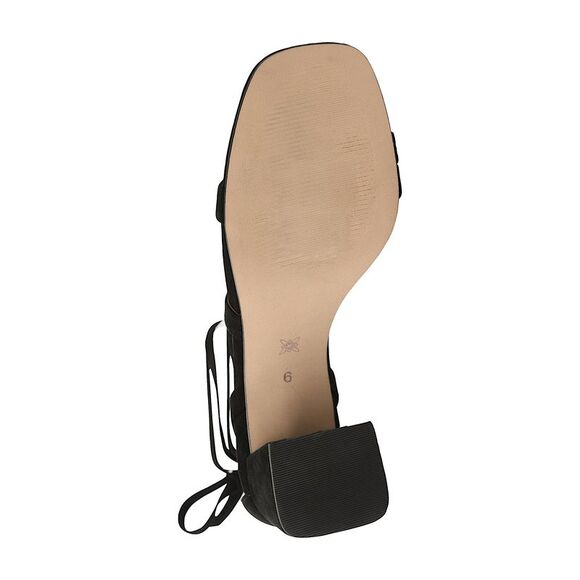 BCBG MAXAZRIA Womens Black Flexible OutDeena Square Toe Block Heel Sandals 5 - Picture 4 of 4